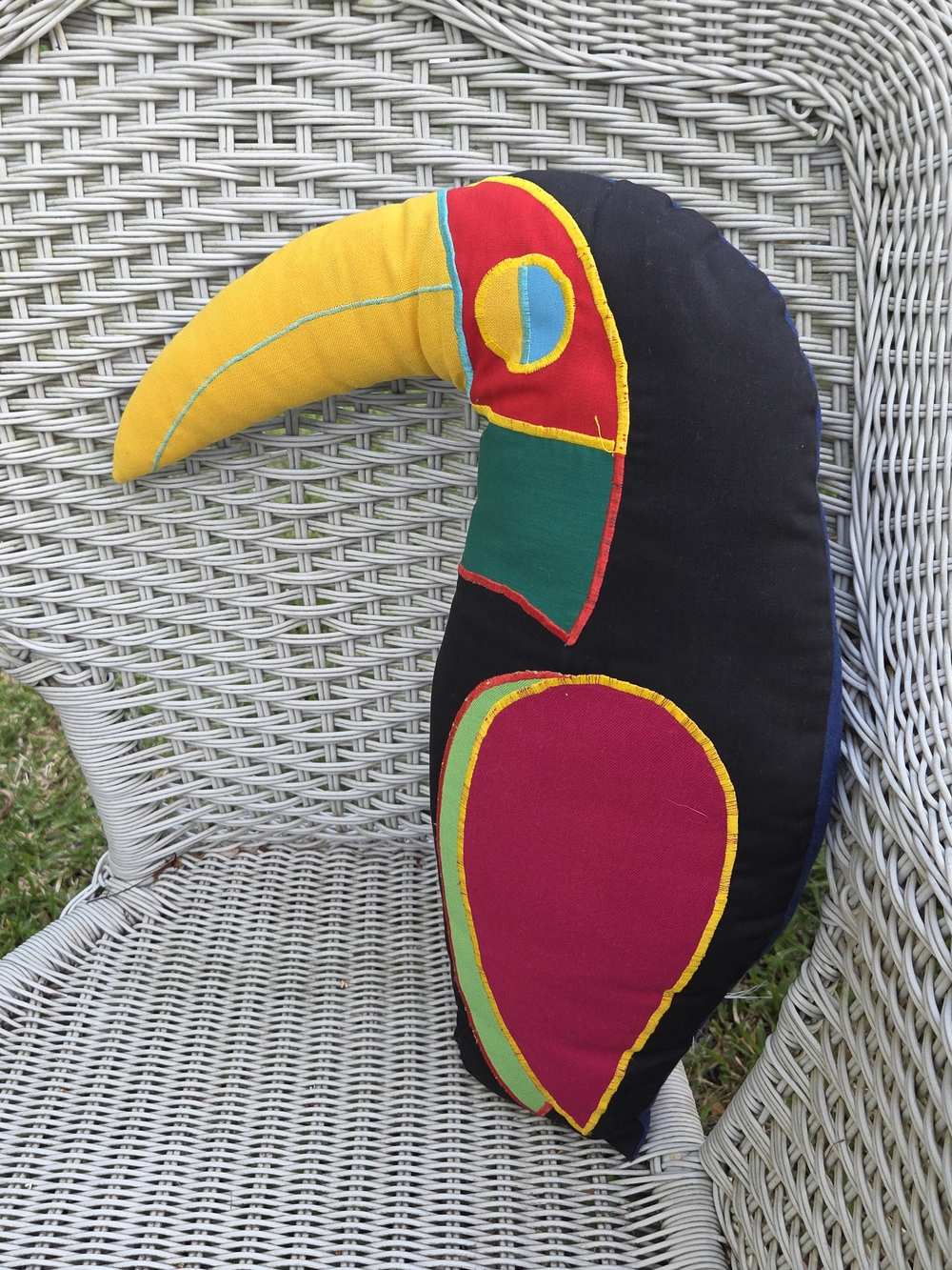 Toucan Tropical Pillow Stuffed Animal Beach Themed Bird Bright and Colorful